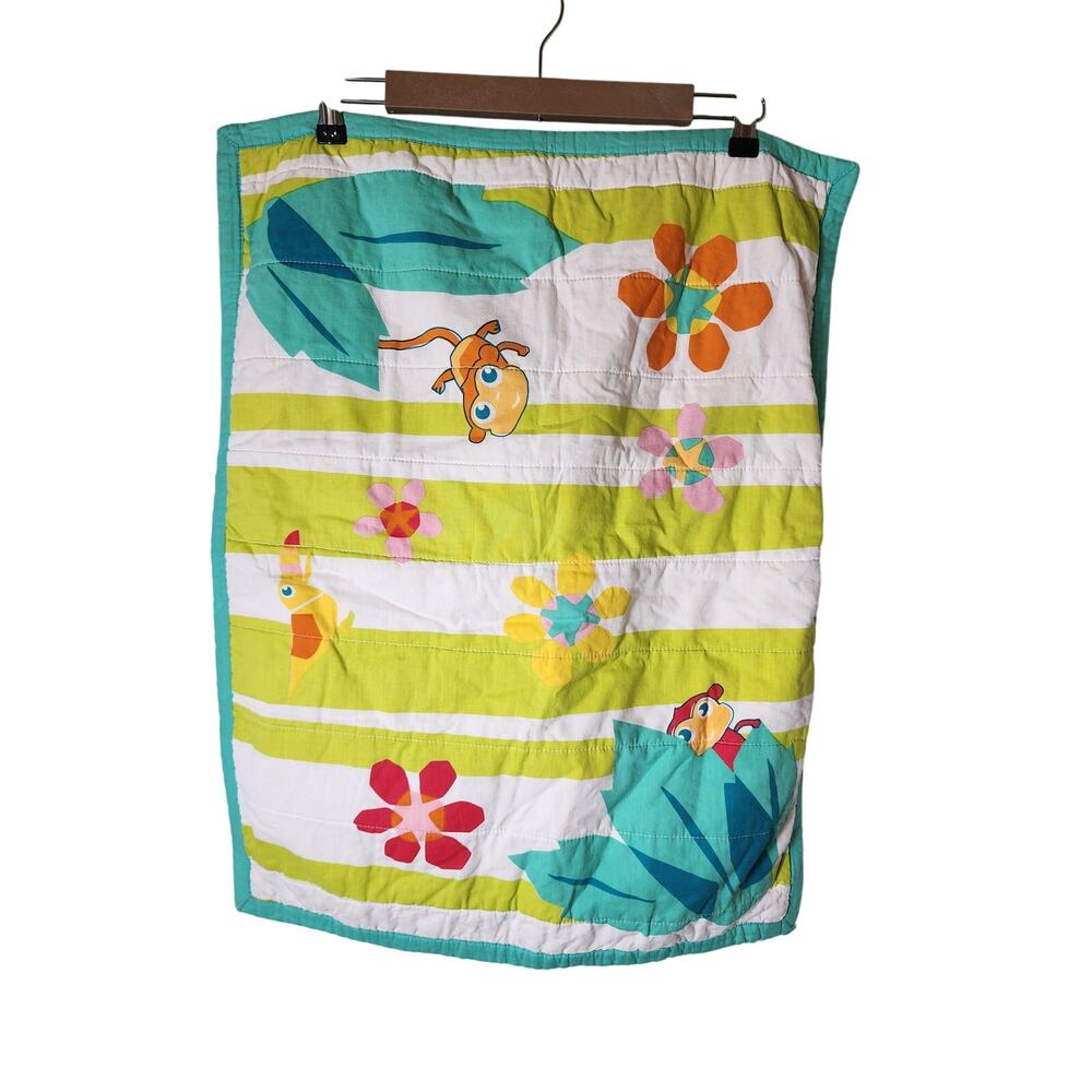 TARGET HOME Green Yellow Floral Monkey Kids Nursery STANDARD Pillow Sham Set / 2